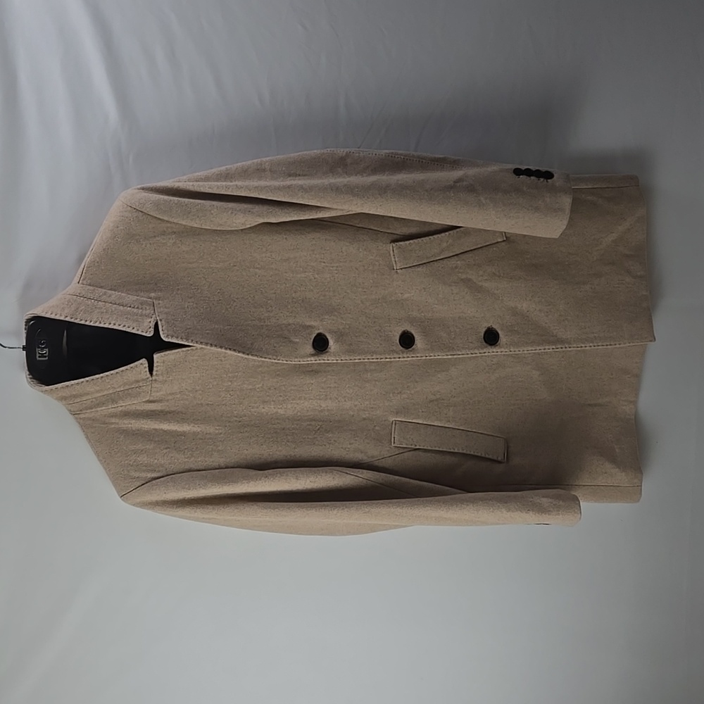 H&M Men's Tan Wool Blend Mid Length Trench Coat Sz 40R